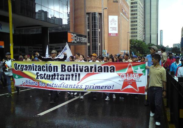 Ausgangspunkt der Demonstration war die UBV – Universidad Bolivariana de Venezuela