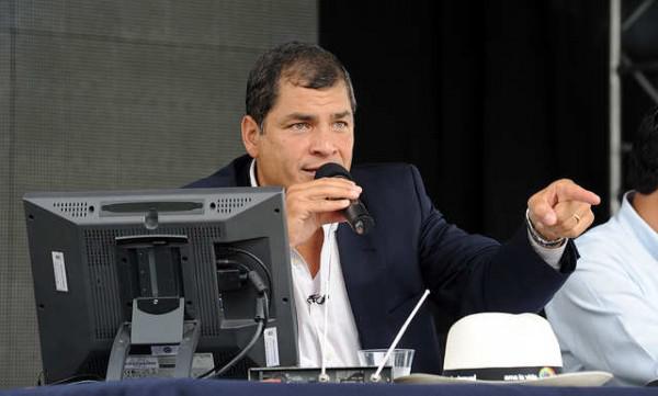 Correa in seiner Sendung "Enlace Ciudadano"