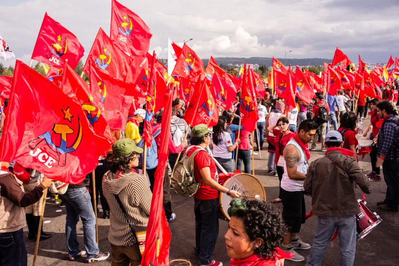Ebenfalls für die Vorbereitung der Weltfestspiele verantwortlich: Die Kommunistische Jugend Ecuadors (JCE)