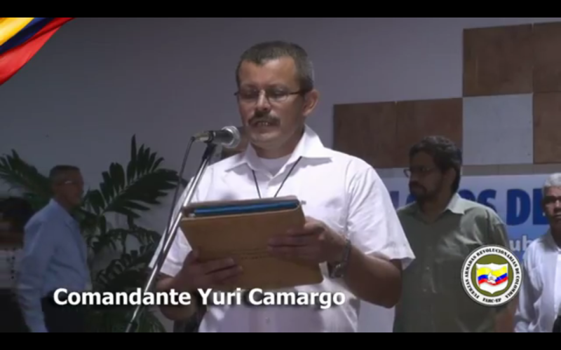 FARC-Kommandant Yuri Camargo am vergangenen Donnerstag in Havanna