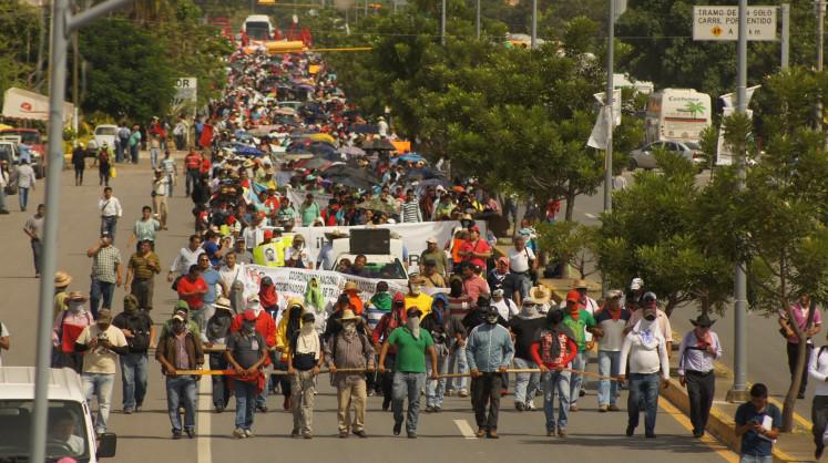 Demonstrationszug in Iguala