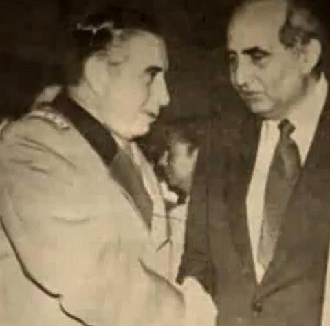 Agustín Edwards, Inhaber der rechtskonservativen Zeitung El Mercurio mit Diktator Pinochet