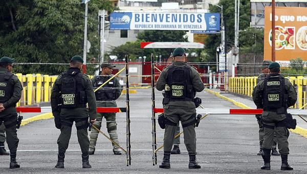 Geschlossener Grenzübergang nach Kolumbien im Bundesstaat Táchira