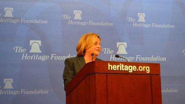 Die exilkubaniche US-Abgeordnete Ros-Lehtinen bei der Heritage Foundation