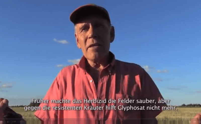 "Nicht für die Investmentfonds, aber für die Landwirte vor Ort und für die Verbraucher ... ist das Modell Monsanto gescheitert" (Screenshot)