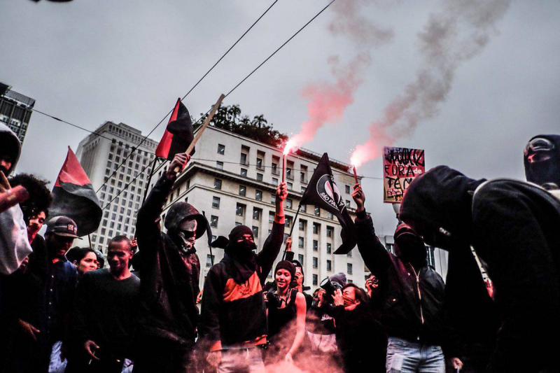 Autonome Gruppen bei den Protesten in São Paulo