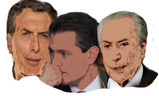 Mauricio Macri, Enrique Peña Nieto, Michel Temer