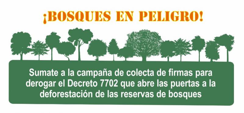 Umweltorganisationen protestieren mit der Kampagne  #YoVotoPorLosBosques gegen das Dekret von Paraguays Präsident Cartes