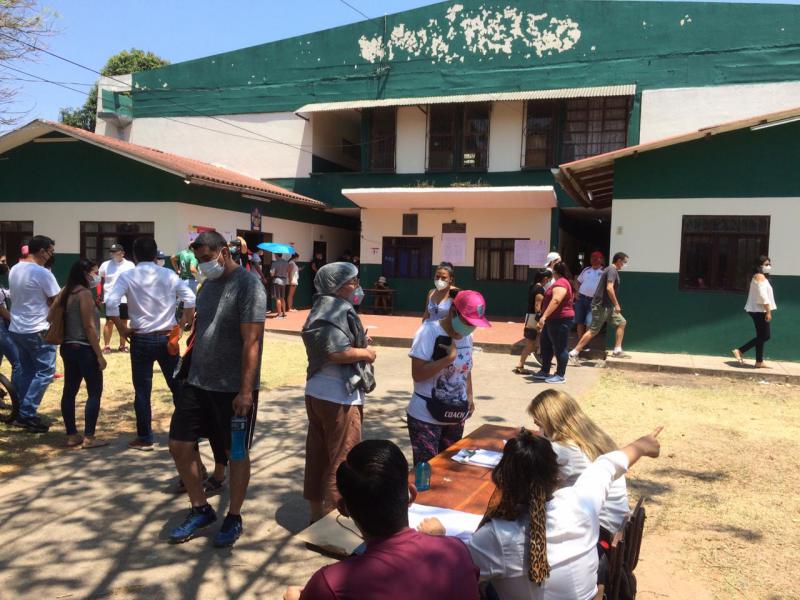 Wahllokal im eher popularen Stadtviertel Hamacas