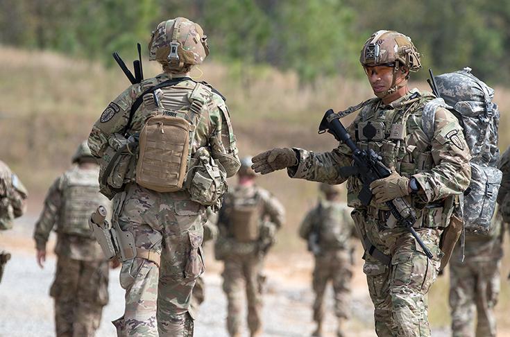 "Berater" der U.S. Security Force Assistance Brigade bei einer Übung in Fort Bragg (Oktober 2018).