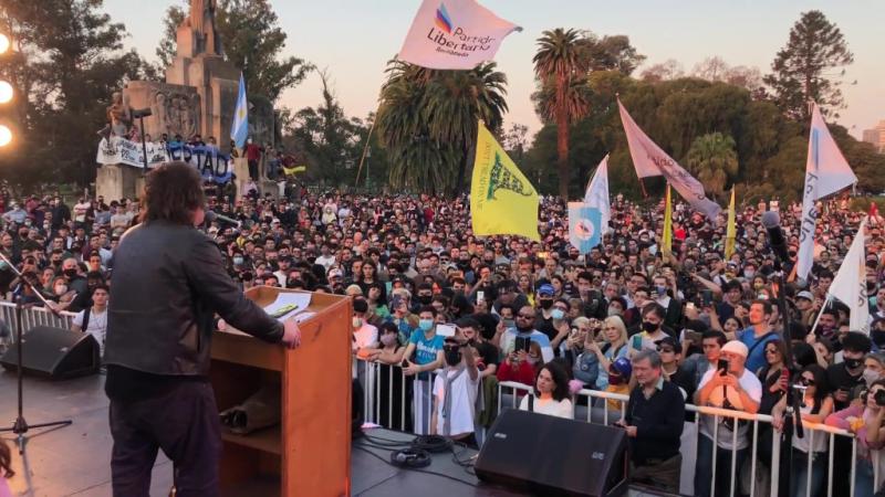 Milei im Wahlkampf in Argentinien: Er profitierte von "Wut und Unzufriedenheit" in der Bevölkerung