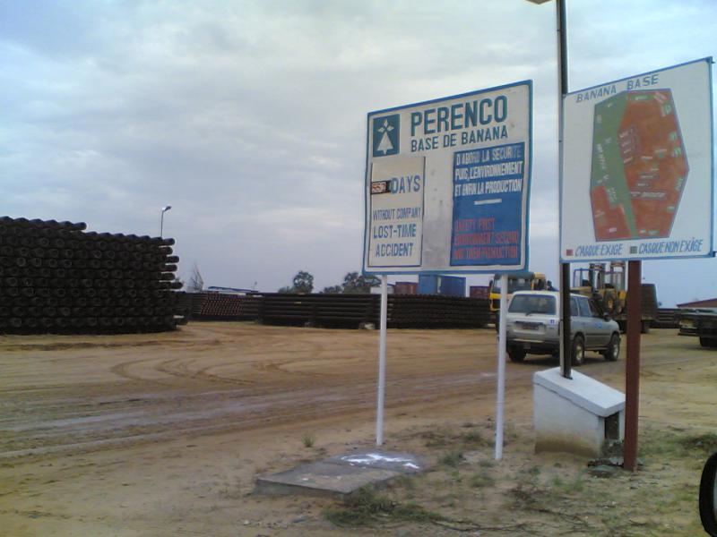 Zugang zu einem Gebiet der Firma Perenco