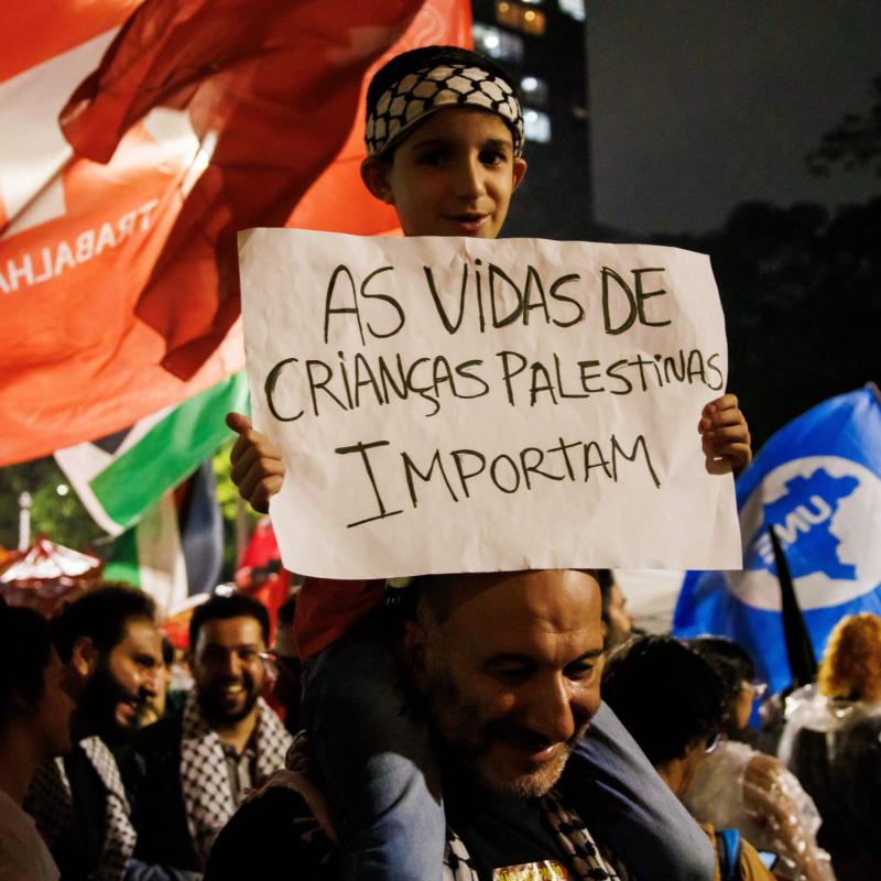 "Das Leben palästinensischer Kinder ist wertvoll": Kundgebung in São Paulo