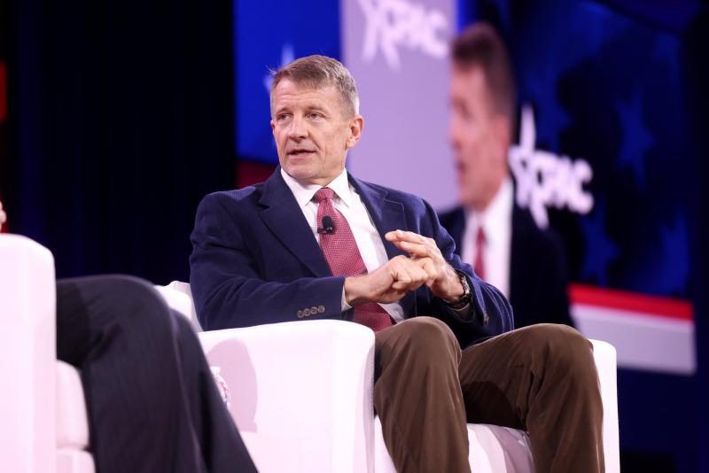 Erik Prince spricht auf der Conservative Political Action Conference (CPAC) 2025