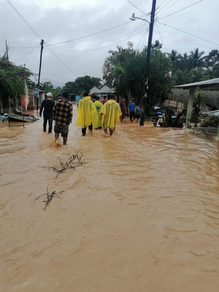 La Niña kann verheerende Überschwemmungen provozieren wie hier in Izabal, Guatemala (2020)