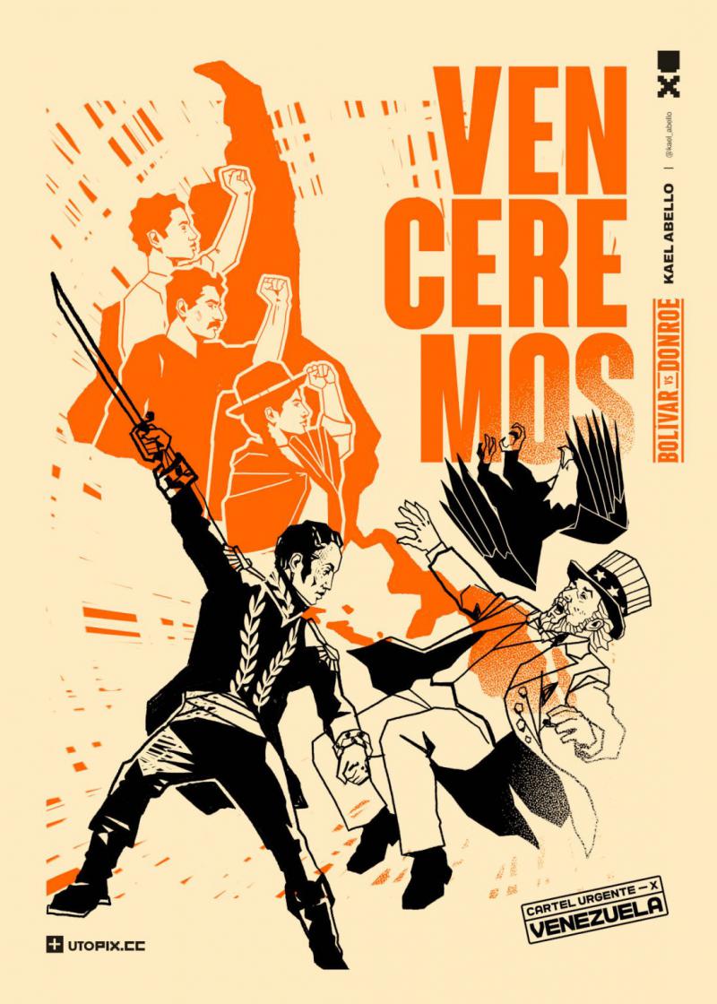 Plakat von Kael Abello zur Situation in Venezuela
