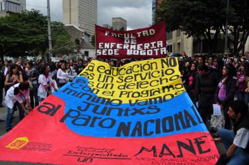 Bildungsproteste am Mittwoch in Bogotá Bildungsproteste am Mittwoch in Bogotá