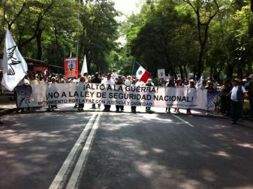 Protest der Friedensbewegung in Mexiko