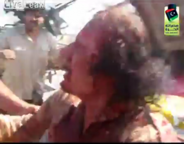 Gaddafi, kurz vor seinem gewaltsamen Tod Gaddafi, kurz vor seinem gewaltsamen Tod