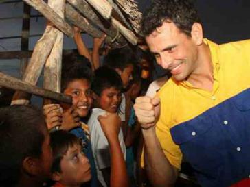 Henrique Capriles Radonski im Wahlkampf Henrique Capriles Radonski im Wahlkampf