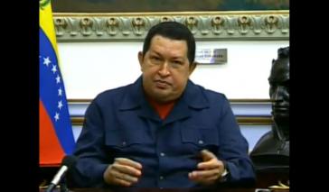Präsident Hugo Chávez Samstagnacht im venezolanischen Fernsehen Präsident Hugo Chávez Samstagnacht im venezolanischen Fernsehen