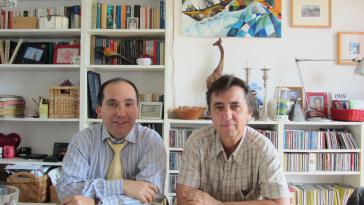 Menschenrechtler der juristischen Organisation IDL in Deutschland:David Lovatón (l.) und Ernesto de la Jara (r.) Links David Lovatón, rechts Ernesto de la Jara