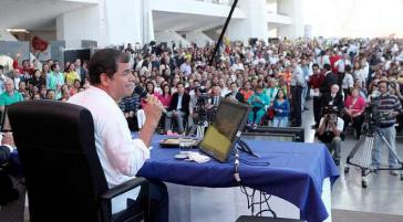 Ecuadors Präsident Correa am Samstag in Valencia Ecuadors Präsident Correa