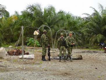 Kolumbianisches Militär schützt Palmölpflanzungen vor Besetzungen durch zuvor vertriebene Kleinbauern