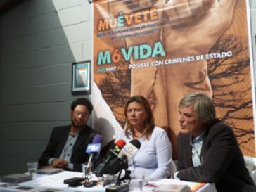 Vorstellung des Berichts "Paz sin Crímenes de Estado: Memoria y propuestas desde las víctimas". Links im Bild: Iván Cepeda Vorstellung des Berichts "Paz sin Crímenes de Estado: Memoria y propuestas desde las víctimas". Links im Bild: Iván Cepeda