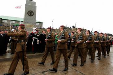 Britische Soldaten auf den Malwinen