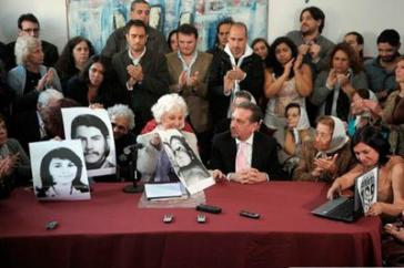 Estela de Carlotto, Sprecherin der Großmütter der Plaza de Mayo, bei der Pressekonferenz am Mittwoch