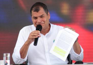 Ecuadors Präsident Rafael Correa. Die Möglichkeit seiner Wiederwahl steht zur Diskussion