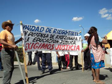 Solidaritätsaktion mit den verschwundenen Studenten in Mexiko