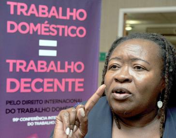 Creuza Maria Oliveira, die Präsidentin der Nationalen Hausangestelltengewerkschaft (Fenatrad)