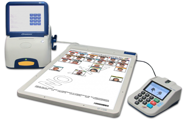 Neueste Technologie: Wahlmaschine, elektronische Wahltafel und Gerät zur biometrischen Identifizierung