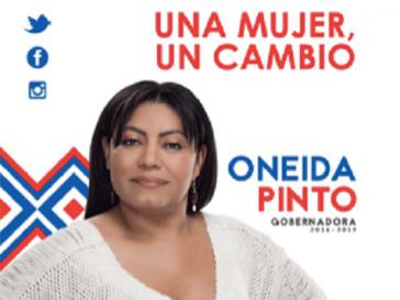 "Eine Frau, ein Wechsel": Wahlslogan von Gouverneurin Oneida Pinto
