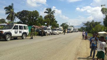 UN-Soldaten nach dem Hurrikan Matthew in Haiti UN-Soldaten nach dem Hurrikan Matthew in Haiti