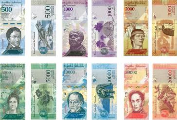 Die neuen Geldscheine in Venezuela Die neuen Geldscheine in Venezuela