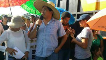 Martín Fernández, Generalkoordinator der Menschenrechtsorganisation "Breite Bewegung für Würde und Gerechtigkeit" aus Honduras Martín Fernández, Generalkoordinator der Menschenrechtsorganisation "Breite Bewegung für Würde und Gerechtigkeit" aus Honduras