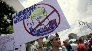 Demonstration in Caracas gegen US-Sanktionen: "Trump - Hände weg von Venezuela" Demonstration in Caracas gegen US-Sanktionen: "Trump - Hände weg von Venezuela"