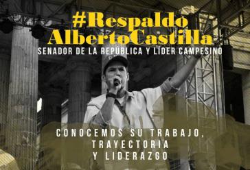 Alberto Castilla wird von einer breiten Kampagne sozialer Bewegungen in Kolumbien unterstützt