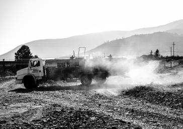 Aufgrund hoher Trockenheit in Chile sind auch die Hygienemaßnahmen wegen der Corona-Pandemie kaum einzuhalten