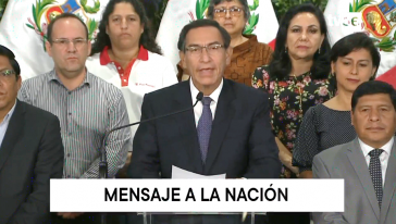 Präsident Vizcarra und sein Kabinett bei der Verkündung des nationalen Lockdown am 15. März Präsident Vizcarra und sein Kabinett bei der Verkündung des nationalen Lockdown am 15. März