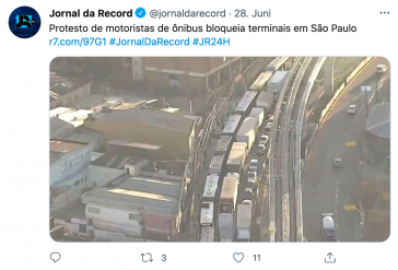 Der Busfahrer:innenstreik legte am Montag den Verkehr in Brasiliens größter Stadt lahm