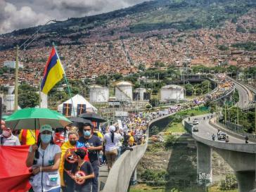 Demonstration in Medellin am Mittwoch