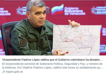 Venezuelas Verteidigungsminister informiert über die Lage an der Grenze zu Kolumbien Venezuelas Verteidigungsminister informiert über die Lage an der Grenze zu Kolumbien