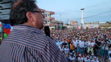 Petro: Ein Teil Kolumbiens habe den Glauben, "dass man mit Schlägen regieren kann", doch "die Mehrheit will Rechte und Würde"