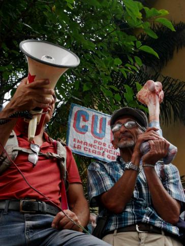 Proteste gegen Niedriglöhne in Venezuela Proteste gegen Niedriglöhne in Venezuela
