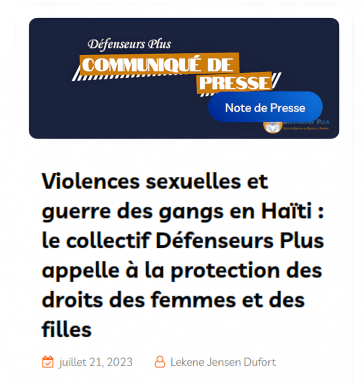 Bericht über Bandengewalt in Haiti, die sich gegen Frauen und Mädchen richtet Bericht über Bandengewalt in Haiti, die sich gegen Frauen und Mädchen richtet