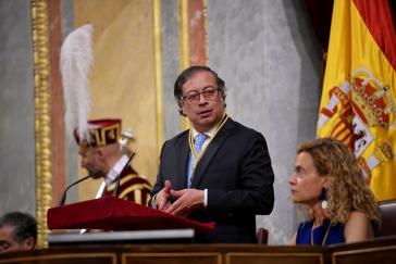 Präsident Gustavo Petro im spanischen Kongress im Rahmen eines Staatsbesuchs Präsident Gustavo Petro im spanischen Kongress im Rahmen eines Staatsbesuchs